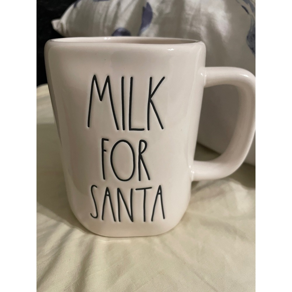 Rae Dunn Milk For Santa Christmas Mug Artisan Collection Magenta Ceramic Holiday